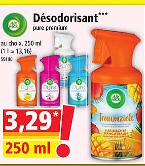désodorisant pur premium air wick