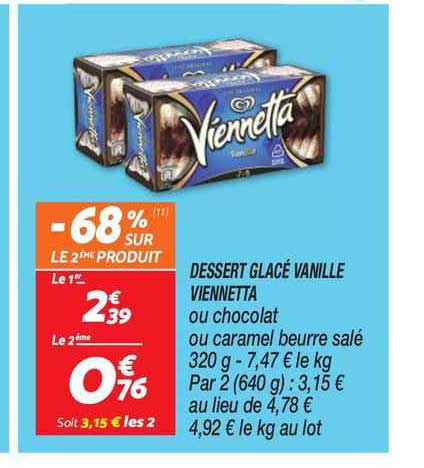 Dessert Glacé Vanille Viennetta