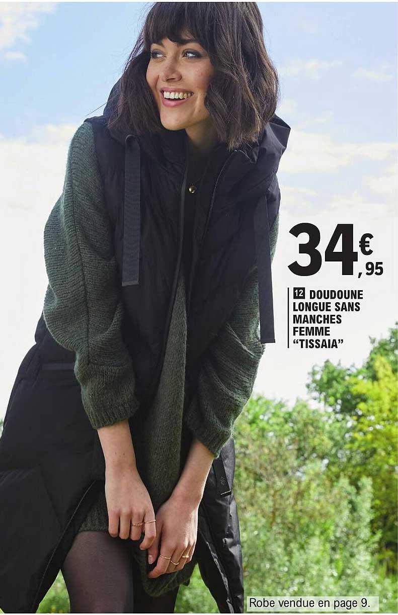doudoune longue sans manches femme "tissaia"