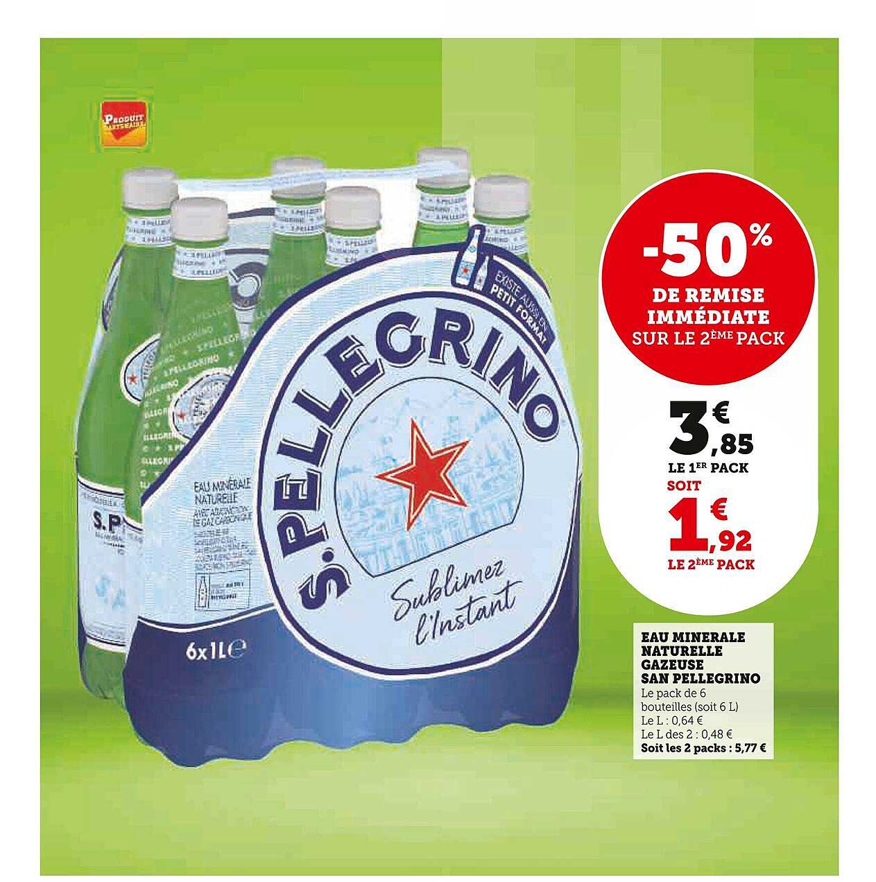 eau minérale naturelle gazeuse san pellegrino