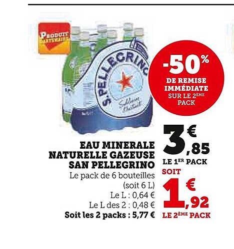 eau minérale naturelle gazeuse san pellegrino