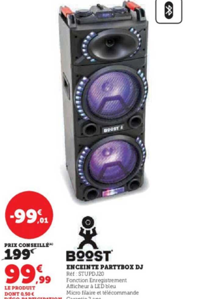 enceinte partybox dj boost