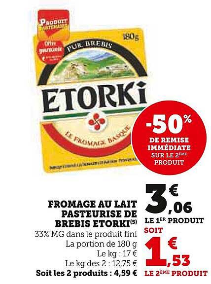 Fromage Au Lait Pasteurisé De Brebis étorki