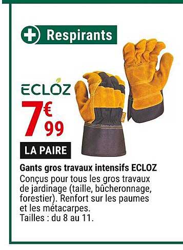 Gants Gros Travaux Intensifs Ecloz
