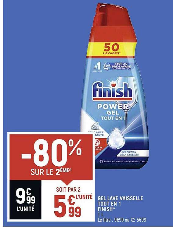 gel lave vaisselle tout en 1 finish
