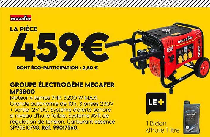 Groupe électrogène Mecafer Mf3800