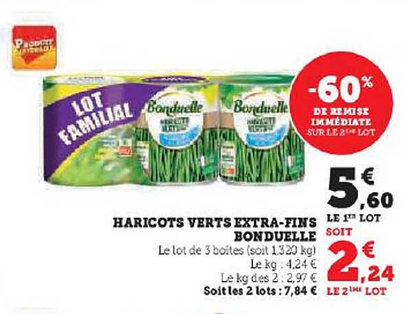 haricots verts extra-fins bonduelle