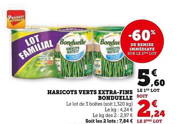 haricots verts extra-fins bonduelle