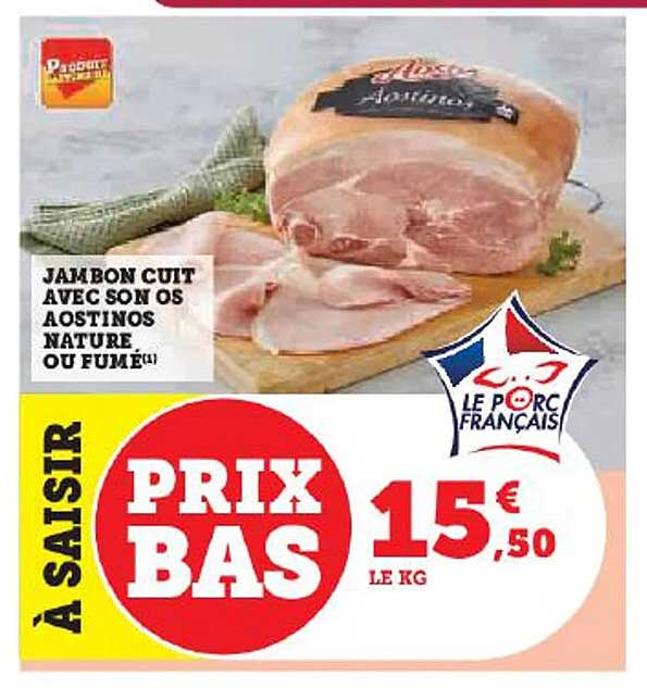 Jambon Cuit Avec Son Os Aostinos Nature Ou Fumé