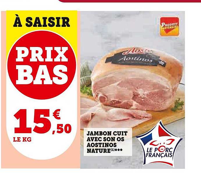 Jambon Cuit Avec Son Os Aostinos Nature