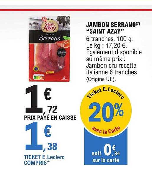 jambon serrano "saint azay"