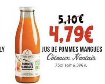 jus de pommes mangues côteaux nantais