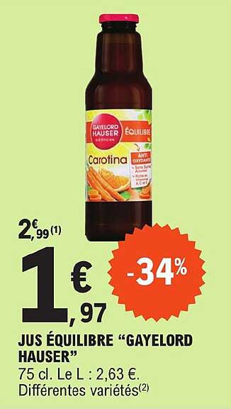 jus équilibre "gayelord hauser"