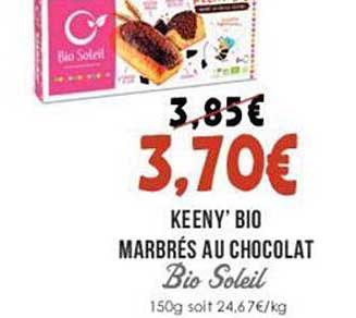 keeny' bio marbrés au chocolat bio soleil