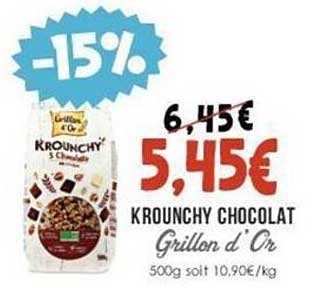 krounchy chocolat grillon d'or