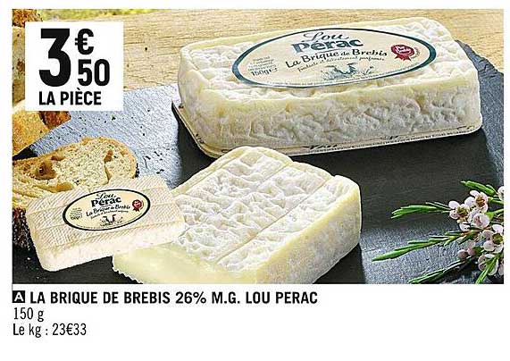 la brique de brebis 26% m.g. lou pérac