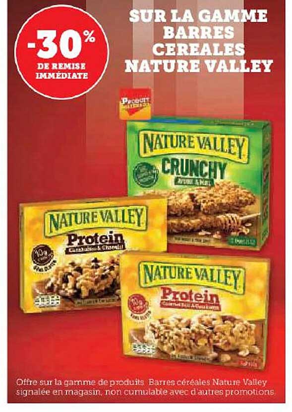 la gamme barres céréales nature valley
