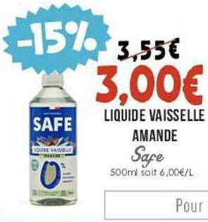 liquide vaisselle amande safe