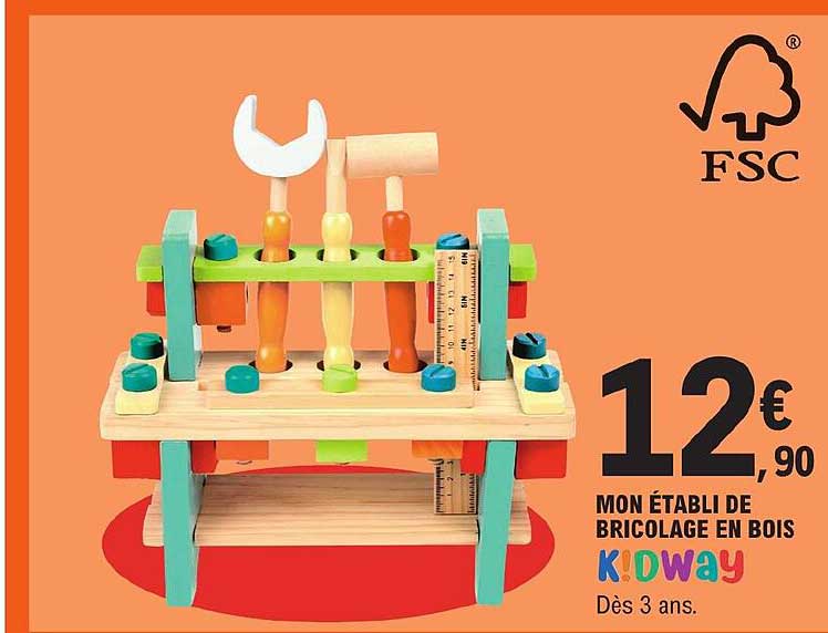 mon établi de bricolage en bois k!dway