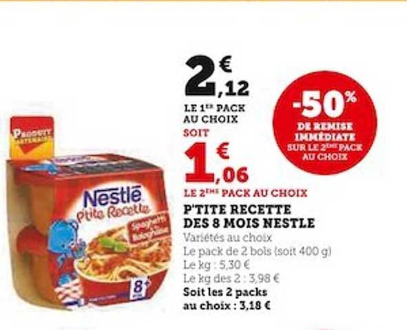 p'tite recette dès 8 mois nestlé