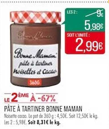 pâte à tartiner bonne maman