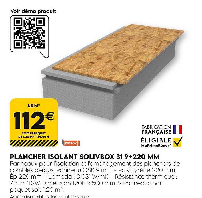 Plancher Isolant Solivbox 31 9+220 Mm