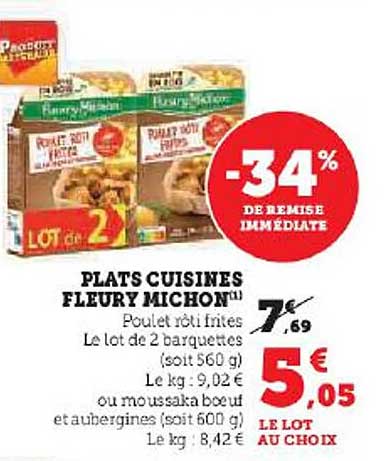 plats cuisinés fleury michon
