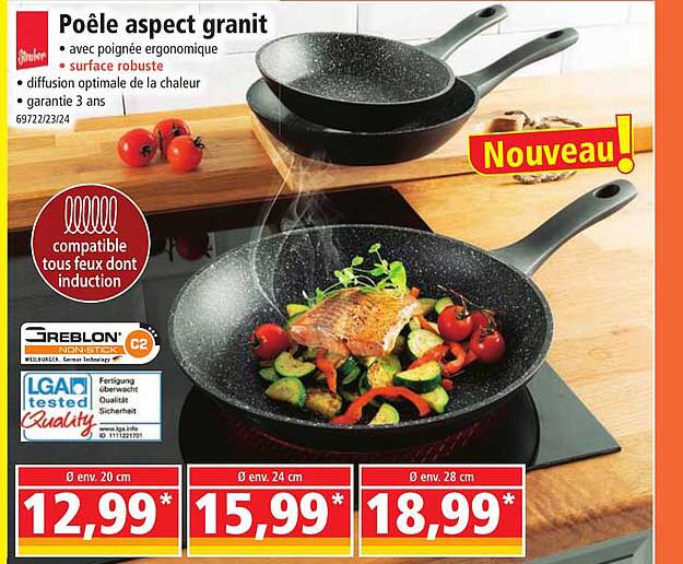 poêle aspect granit