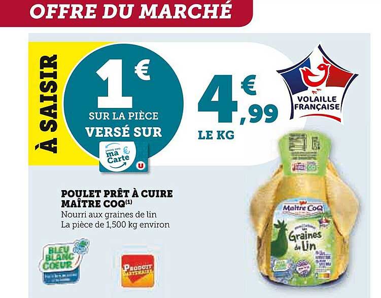 poulet prêt à cuire maître coq