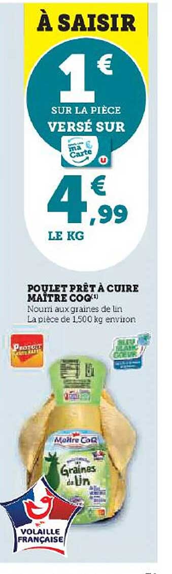 poulet prêt à cuire maître coq