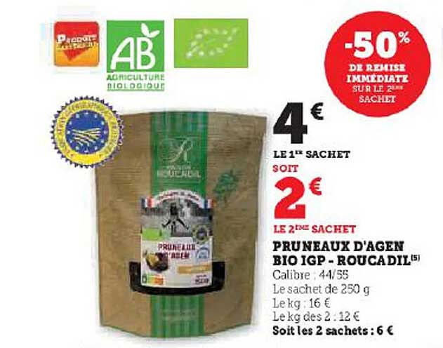 pruneaux d'agen bio igp - roucadil