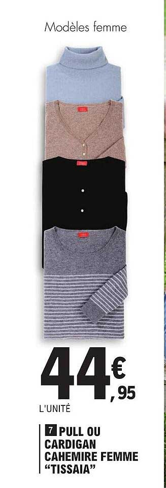 Pull Ou Cardigan Cachemire Femme "tissaia"