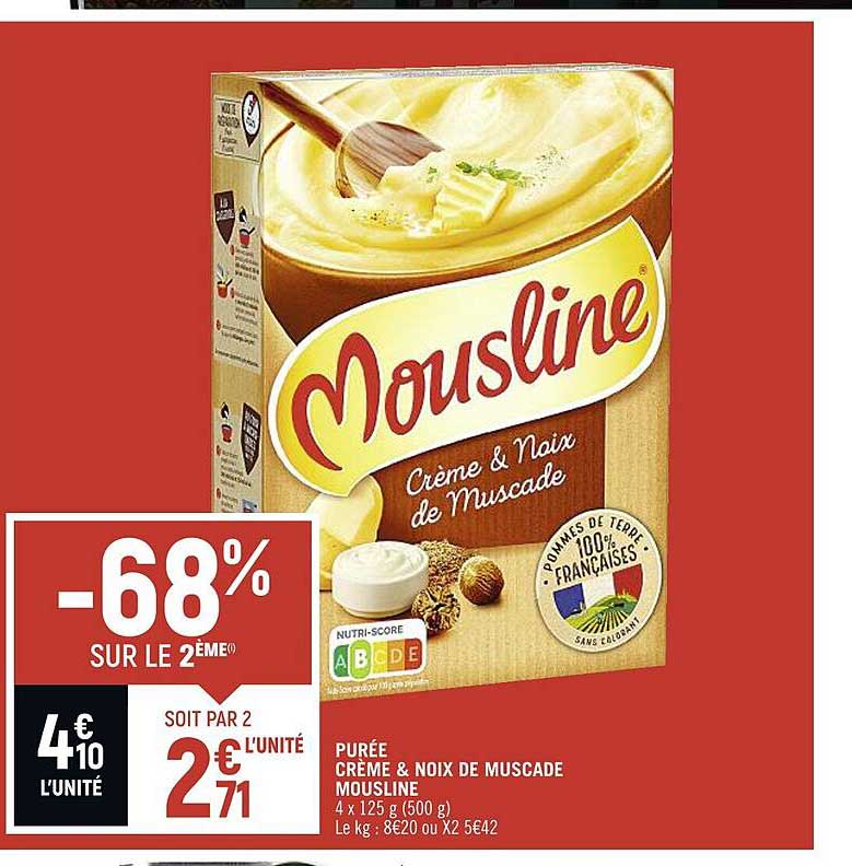purée crème & noix de muscade mousline