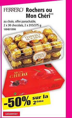 rochers ou mon chéri ferrero