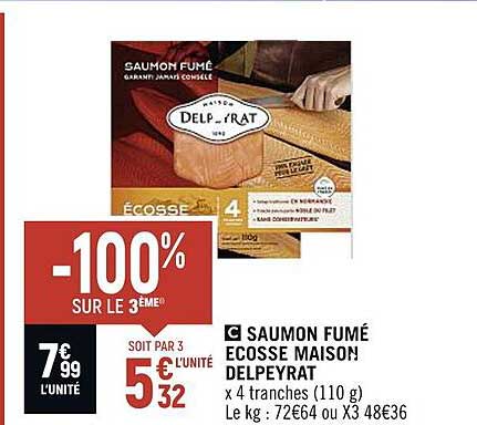 Saumon Fumé écosse Maison Delpeyrat