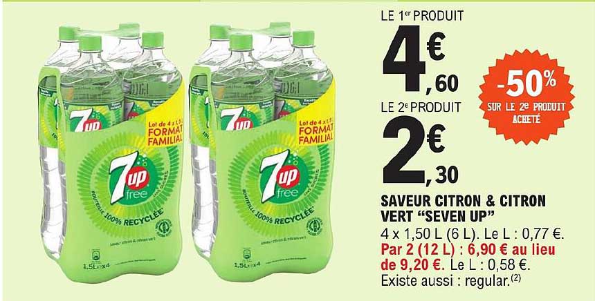 saveur citron & citron vert "seven up"