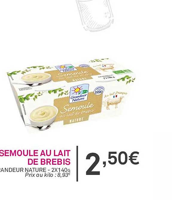 semoule au lait de brebis grandeur nature