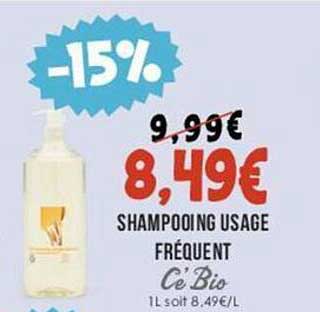 shampooing usage fréquent ce'bio
