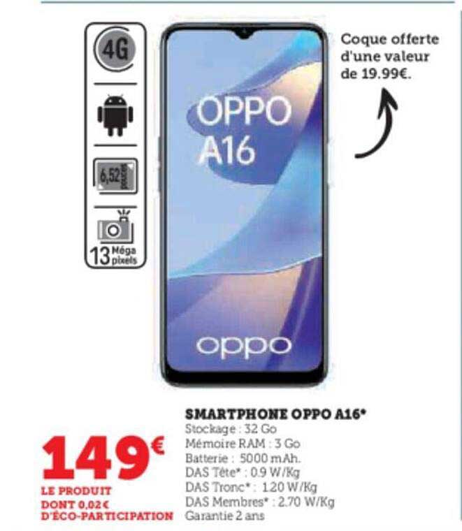 smartphone oppo a16