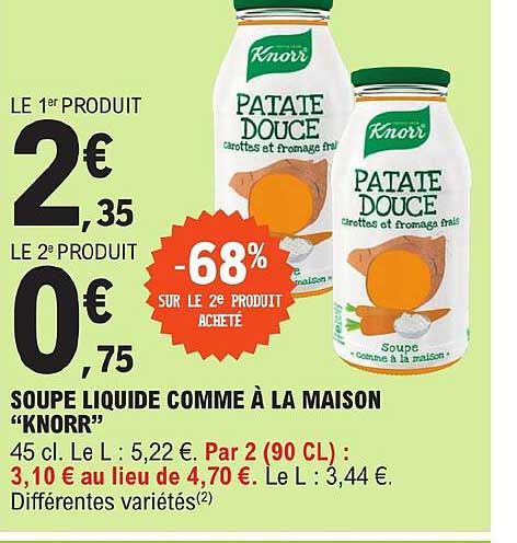 soupe liquide comme à la maison "knorr"