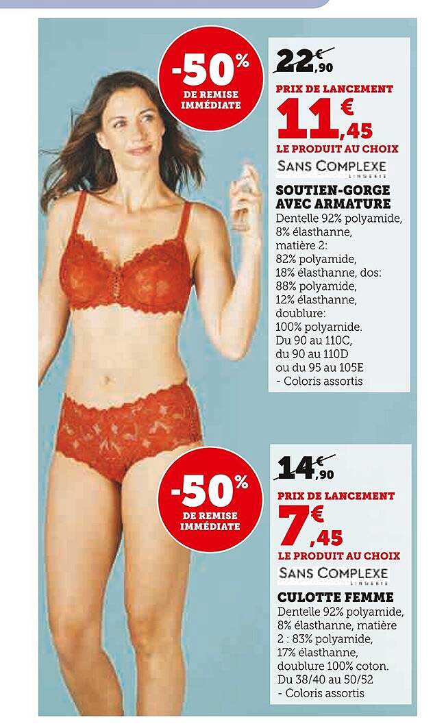 soutien-gorge avec armature, culotte femme sans complexe