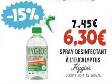 spray désinfectant à l'eucalyptus hygios