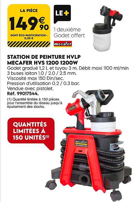 station de peinture hvlp mecafer hvs 1200 1200w