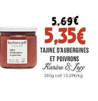 tajine d'aubergines et poivrons karine & jeff