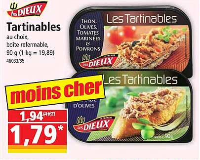 Tartinables Les Dieux