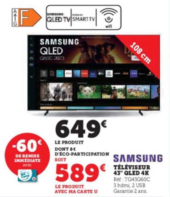 Téléviseur 43" Qled 4k Samsung