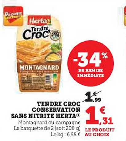 Tendre Croc Conservation Sans Nitrite Herta