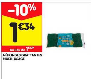 4 éponges grattantes multi usage