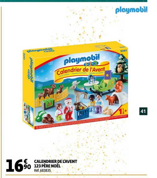 calendrier de l'avent 123 père noël