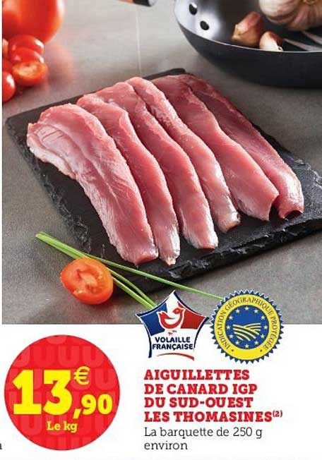 aiguillettes de canard igp du sud ouest les thomasines